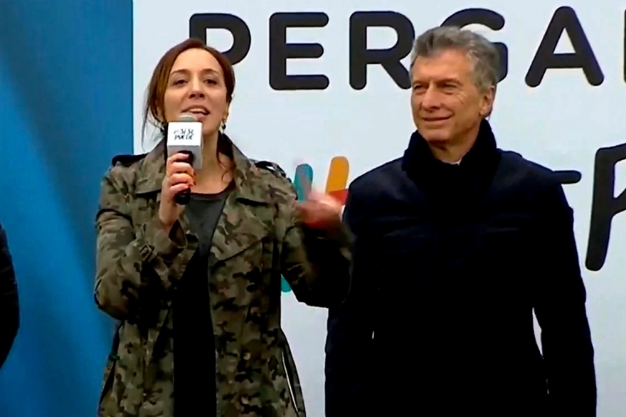 En la marcha del “Sí, se puede” en Pergamino, Vidal  bromeó con el "No se inunda más" de Macri