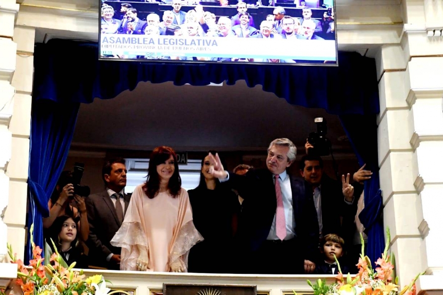 Alberto y Cristina, los invitados de honor en la asunción de Axel Kicillof