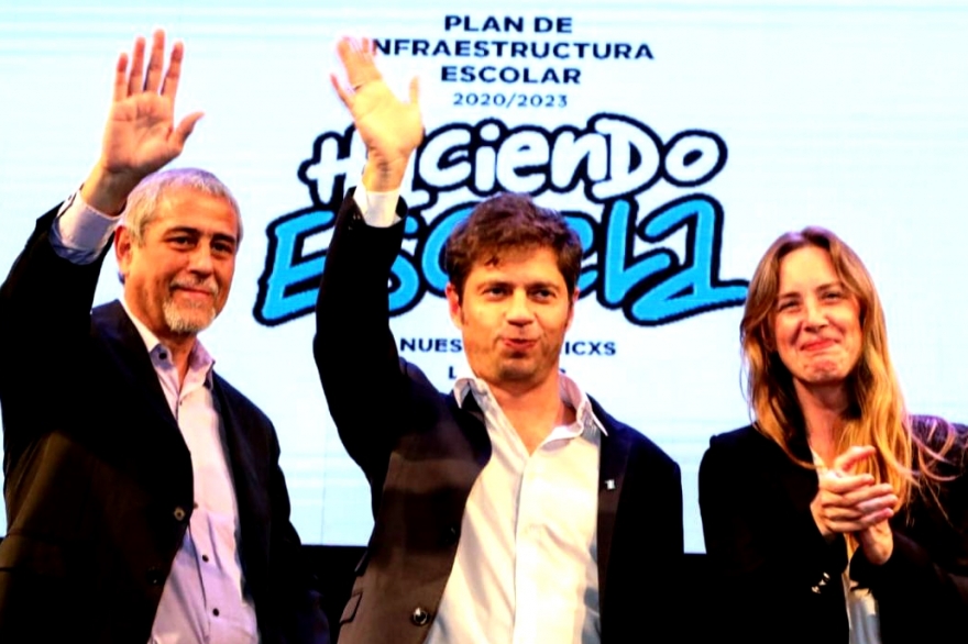 Kicillof prepara el anuncio de un programa para arreglar más de 800 escuelas bonaerenses