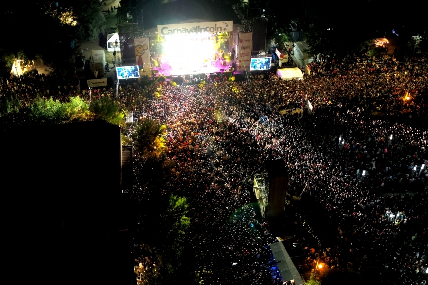 Lincoln: más de 60 mil personas bailaron al ritmo de Ulises Bueno en el cierre del Carnaval 2020