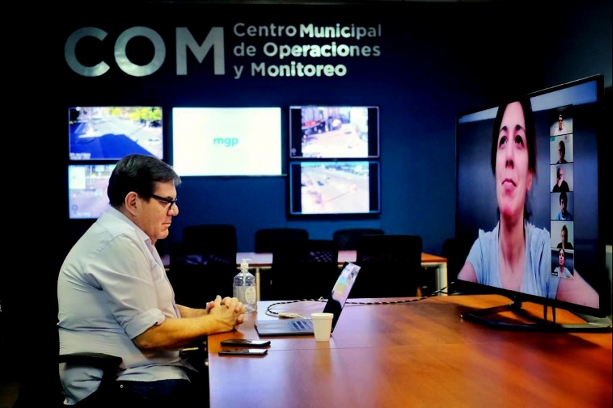 Vidal encabezó una videoconferencia con Montenegro y todo su gabinete marplatense