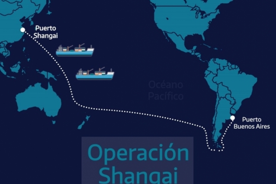 Operación Shanghai: llegan tres barcos con insumos médicos equivalentes a 15 aviones