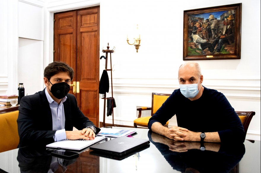 Kicillof y Rodríguez Larreta se reúnen para evaluar continuidad de cuarentena en AMBA