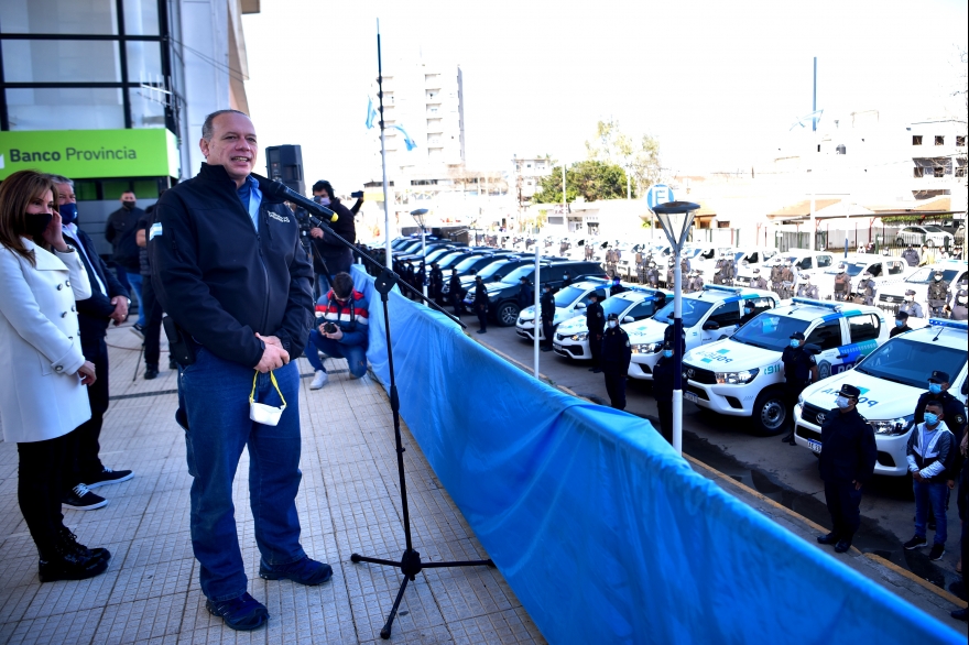 Berni y el intendente de Ezeiza participaron de la inauguración de instalaciones policiales