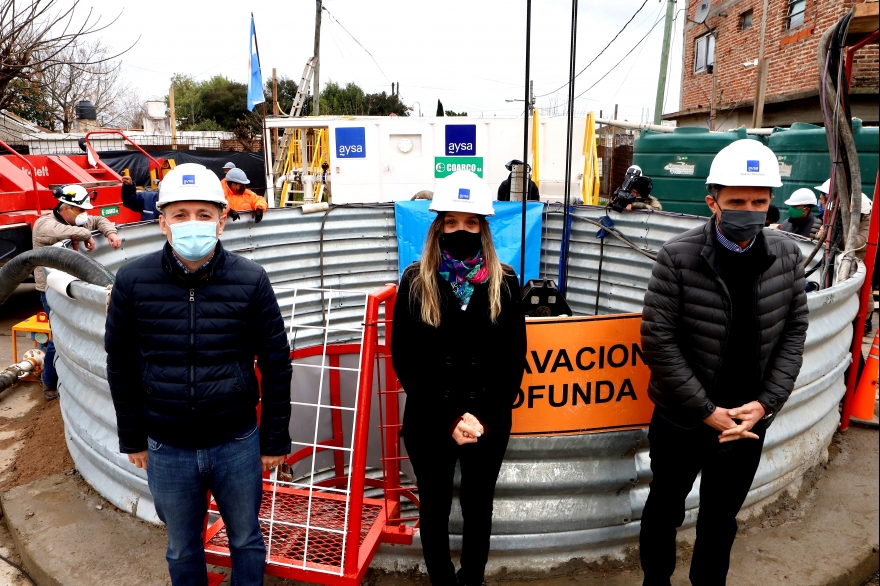 El intendente Gray destacó la habilitación de las obras de nueva red de agua en El Jagüel