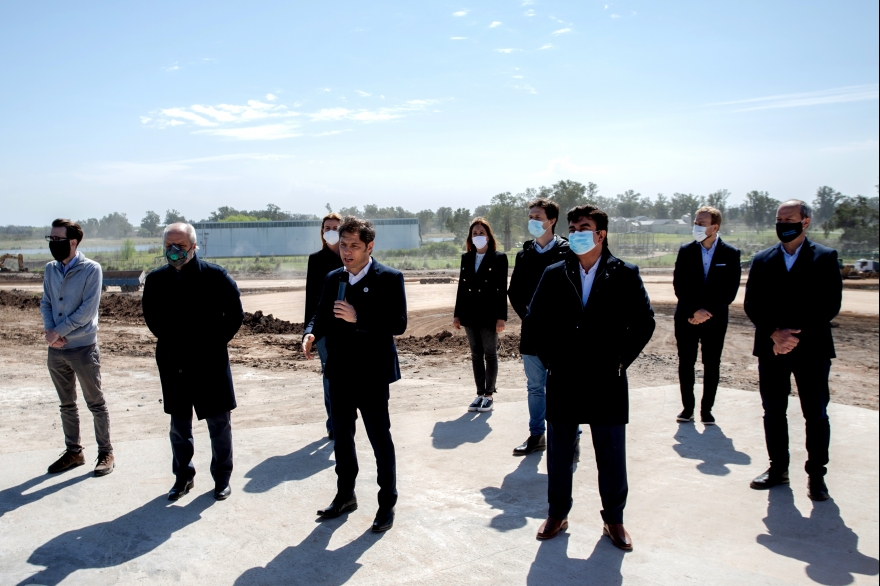 Junto a Alberto, Kicillof participó del anuncio nacional de reactivación de obras públicas