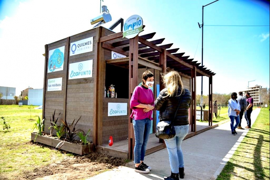 Se inauguró el quinto EcoPunto de material reciclado en el Parque Lineal Don Bosco de Quilmes