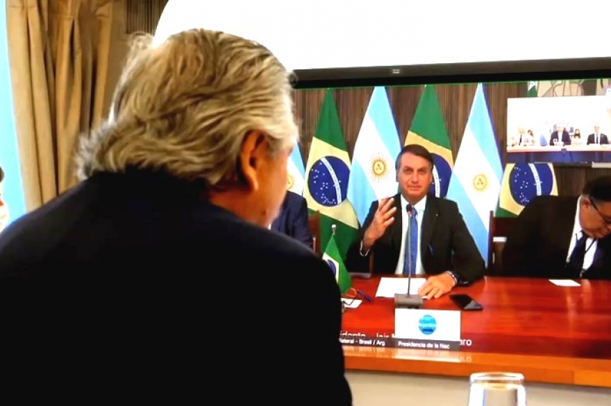 “Amiguiños”: Alberto y Bolsonaro dejaron a un lado diferencias y mantuvieron un encuentro bilateral