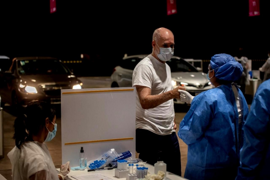 Larreta visitó el Centro de Testeo en La Rural, donde se atienden turistas y residentes