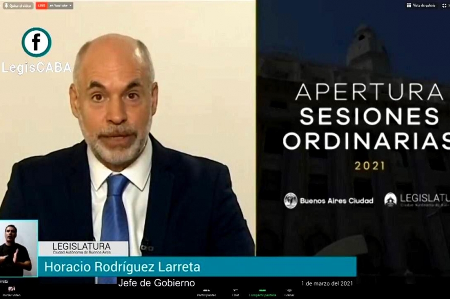 Rodríguez Larreta abrió las sesiones: “Siempre voy a estar para terminar con la grieta”