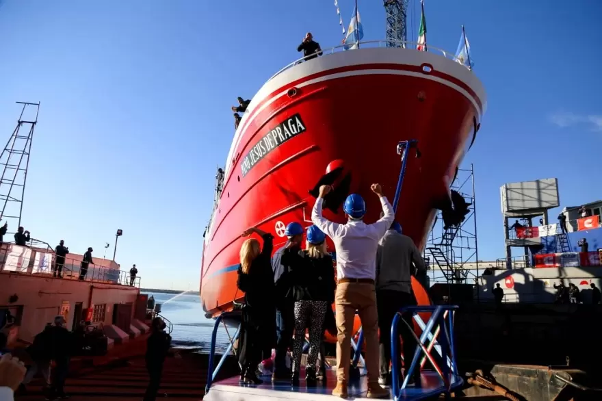 Mar del Plata: botaron un buque pesquero producido íntegramente en Argentina
