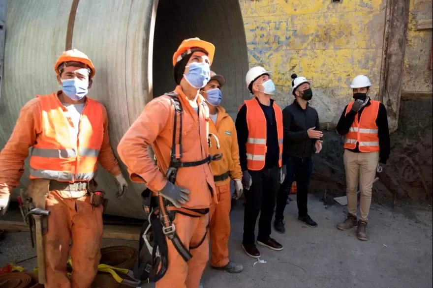 Larreta supervisó el avance de la segunda etapa de la obra del Arroyo Cildáñez