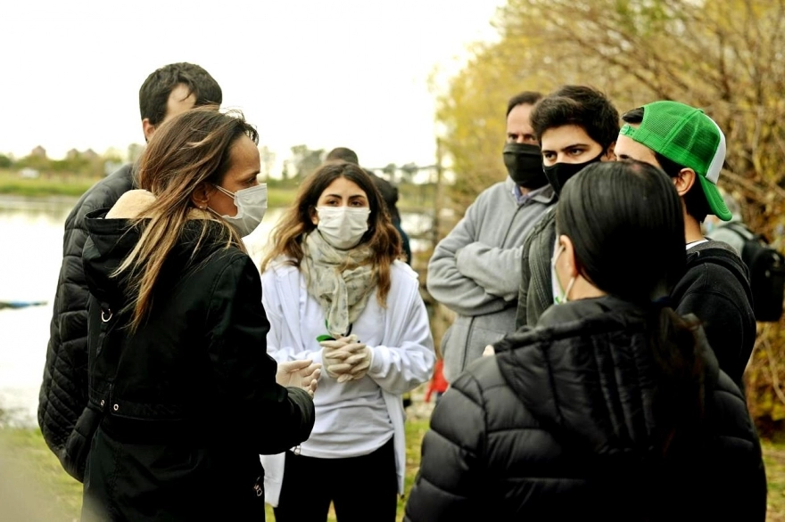 Galmarini realizó jornada de limpieza junto a jóvenes de ONGs en Tigre