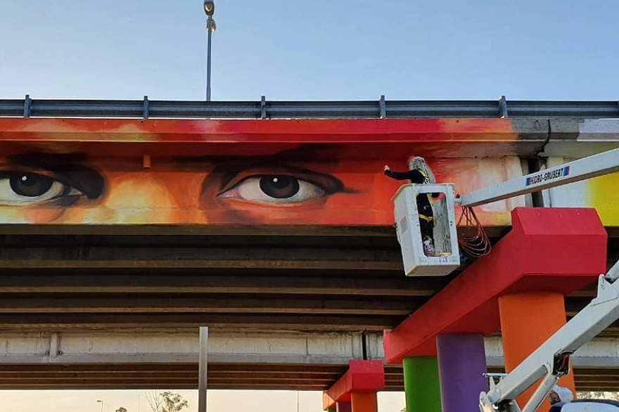 San Vicente: pintaron un mural en homenaje a las víctimas de Covid