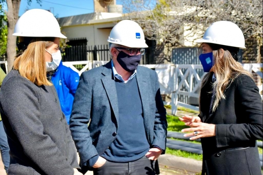 Malena Galmarini y Zamora recorrieron obras en Tigre