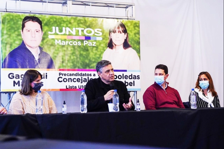 Jorge Macri estuvo en Marcos Paz y Merlo con los precandidatos de Juntos