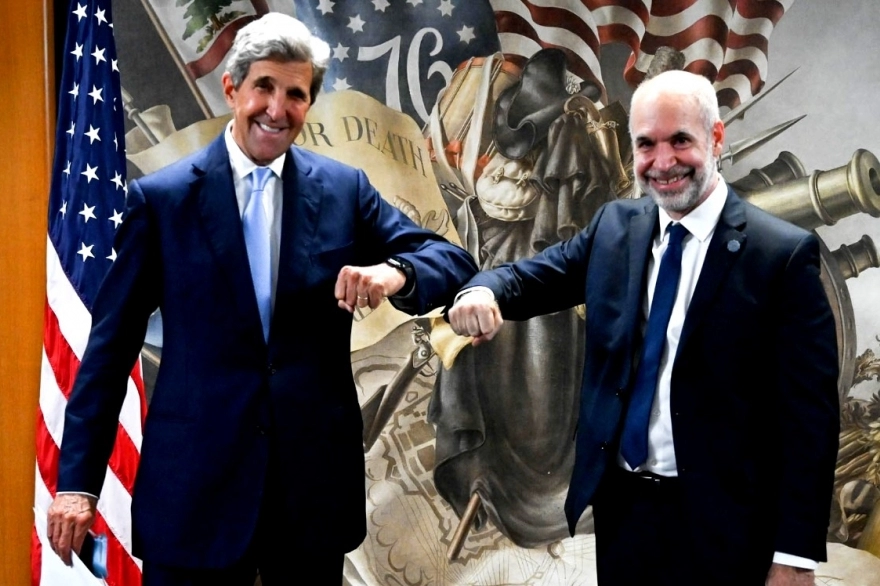Gira oficial: Larreta se reunió con John Kerry en Washington