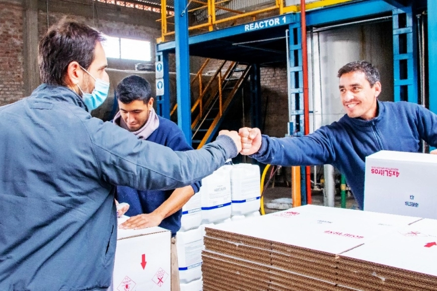 Petrecca y Fiorini visitaron una industria química en Junín