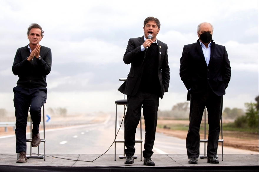 Kicillof y Katopodis inauguraron un tramo de la Autopista Presidente Perón