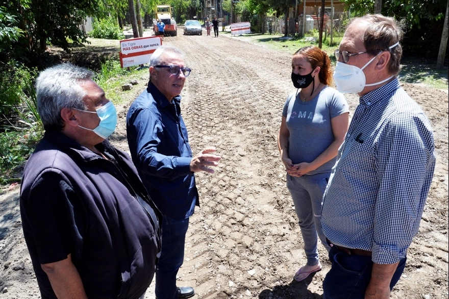 Tigre: Zamora visitó obras que realizan en Rincón de Milberg