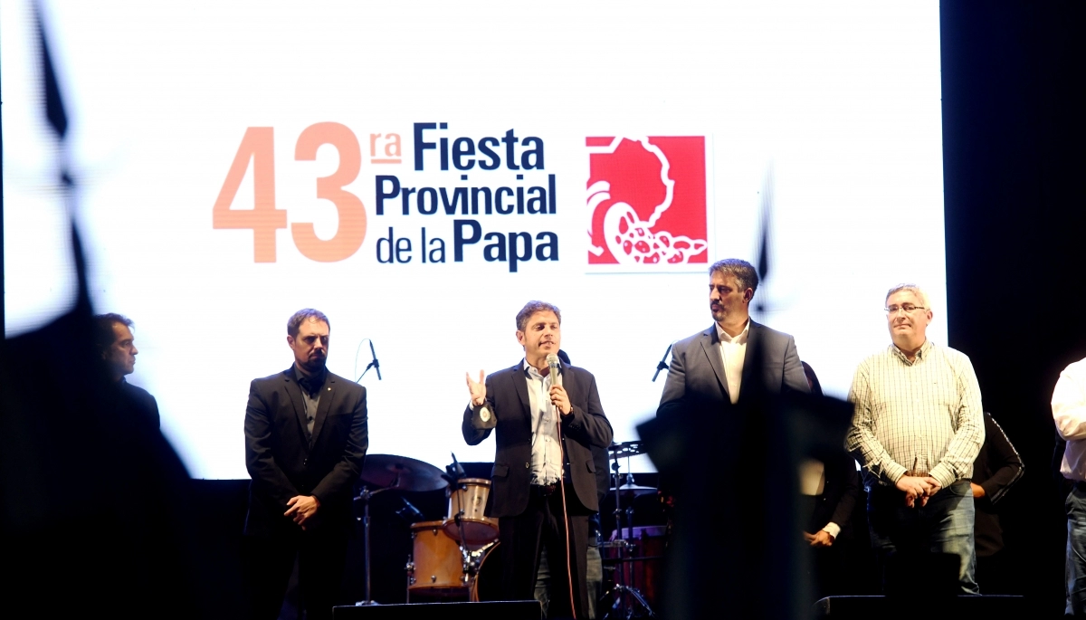 A pesar de las críticas del campo, Kicillof participó de la Fiesta de la Papa y el Agricultor