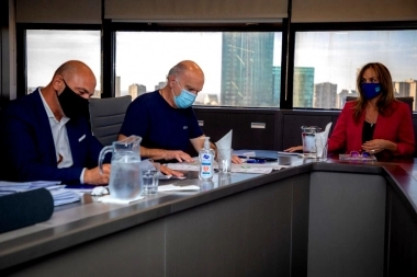 Galmarini se reunió con Grindetti para supervisar avances en agua y cloacas en Lanús