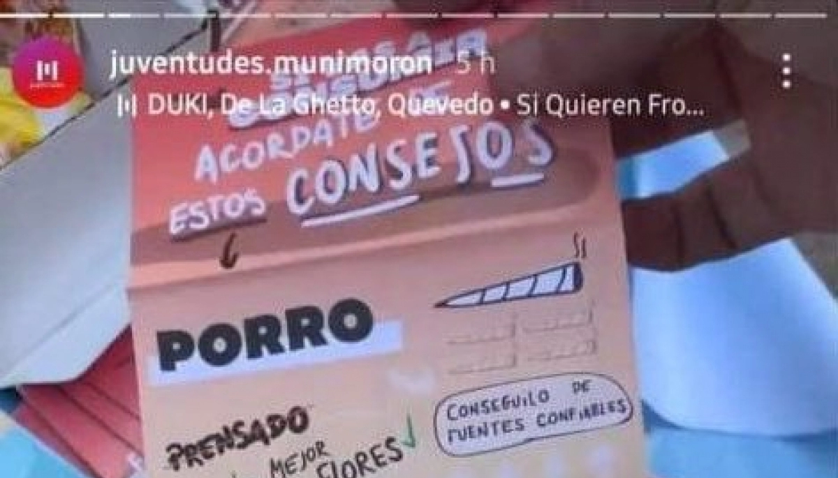 Fuertes críticas de la oposición por el folleto de consumo de drogas del Municipio de Morón