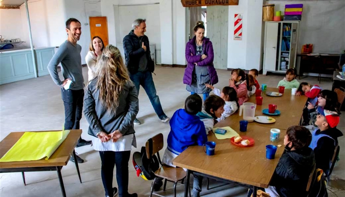 Petrecca supervisó las obras de infraestructura en las escuelas del partido de Junín