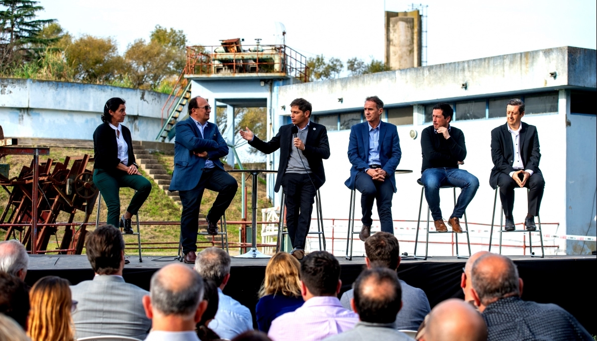 Kicillof y Katopodis juntos es puesta en marcha de obras en Saladillo