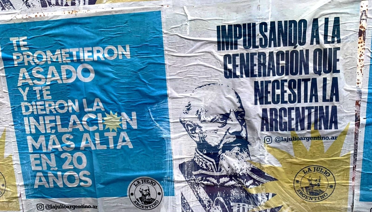 Aparecieron carteles de “La Julio Argentino”, agrupación que reivindica a Roca