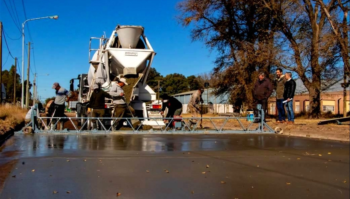 Junín: nueva pavimentación para el Parque Industrial