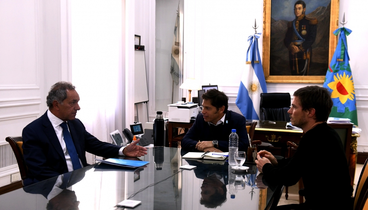 Gesto político: Kicillof recibió en su despacho a Scioli para diagramar agenda conjunta
