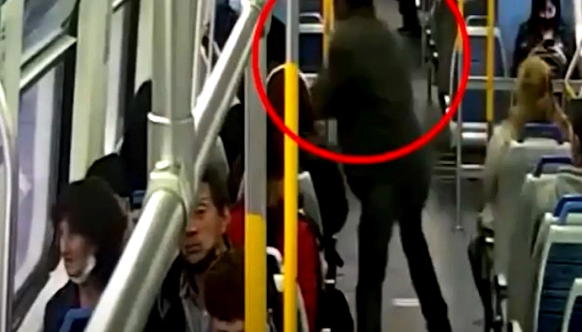 Video: aprovechó la distracción de una pasajera y le sacó el celular