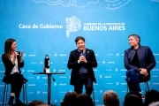 Foto de unidad: Máximo Kirchner y Kicillof juntos en un acto de Anses en La Plata
