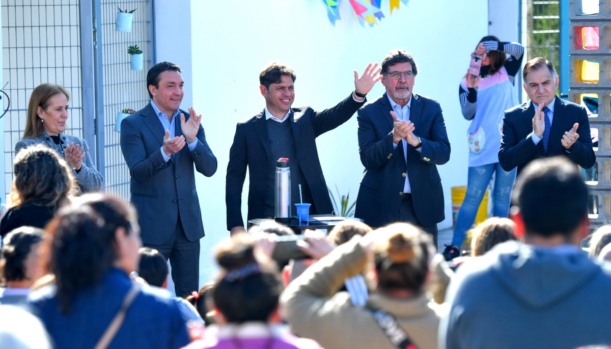 En Florencio Varela, Kicillof se diferenció de Vidal y destacó su gestión en Educación