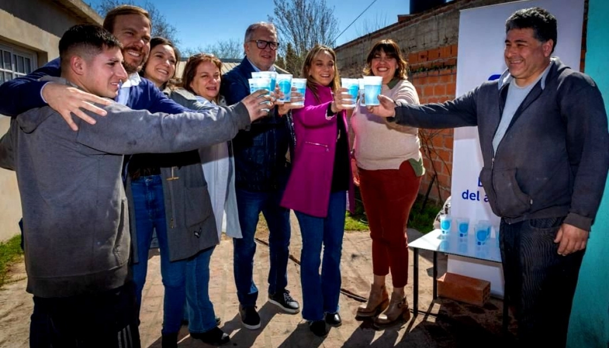 Servicio esencial: Galmarini y Granados presentaron nueva red de agua para Ezeiza