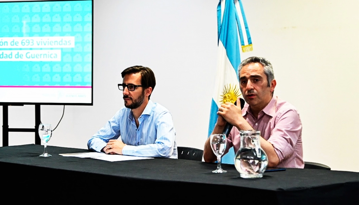 Con Larroque y Simone a la cabeza, Provincia licitó para la construcción de viviendas en Guernica