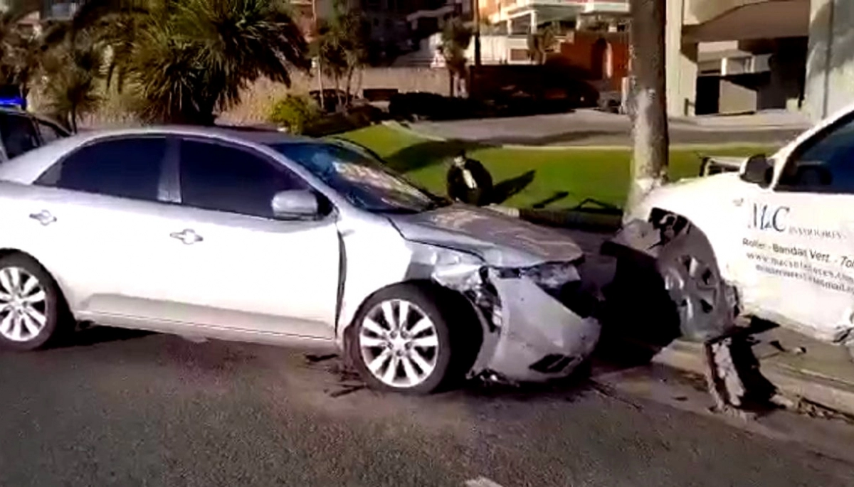 Y todavía no empezó el verano: conductor alcoholizado chocó frente a Playa Grande