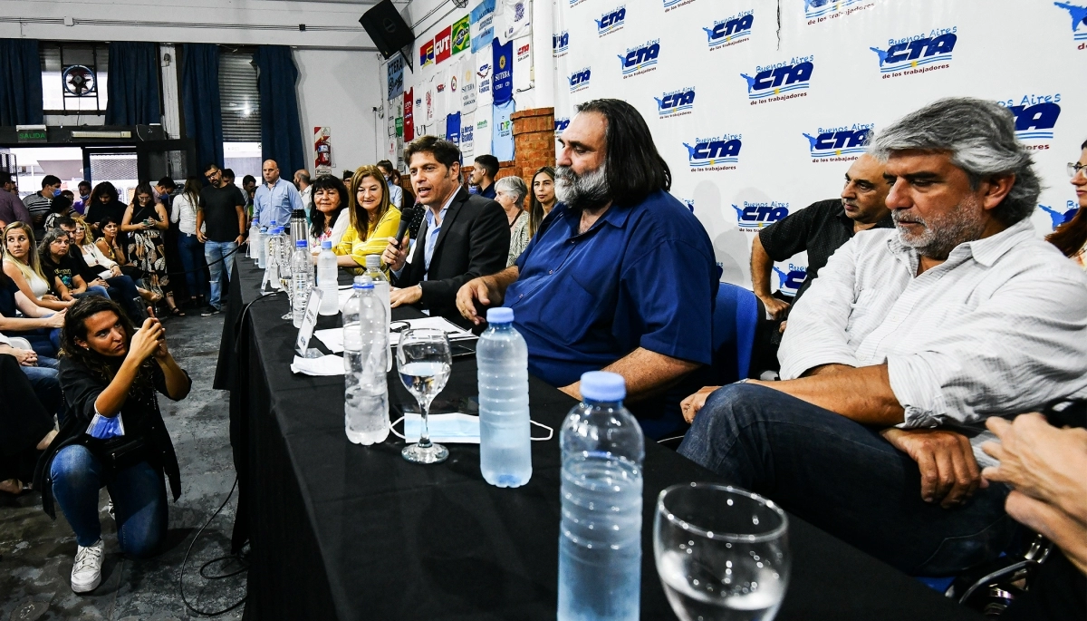 Junto a Correa, Kicillof participó de la asunción de Baradel en la CTA de la Provincia