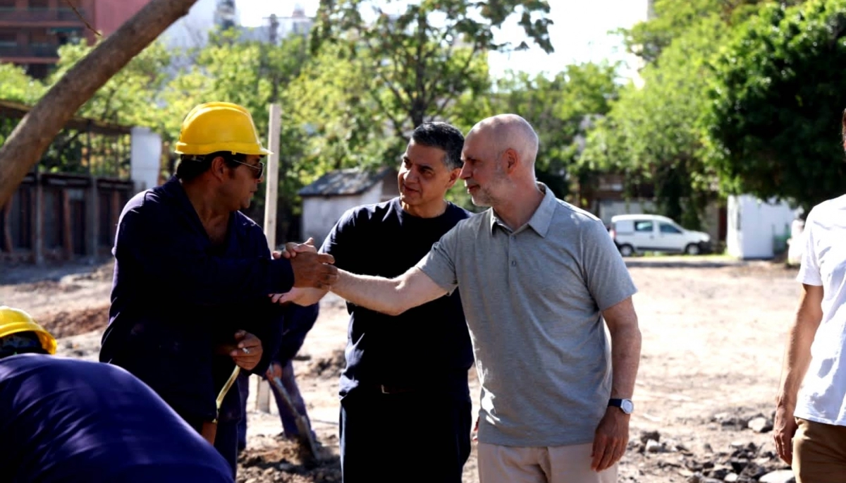 Larreta y Jorge Macri recorrieron el avance de las obras del Parque Ferroviario Colegiales