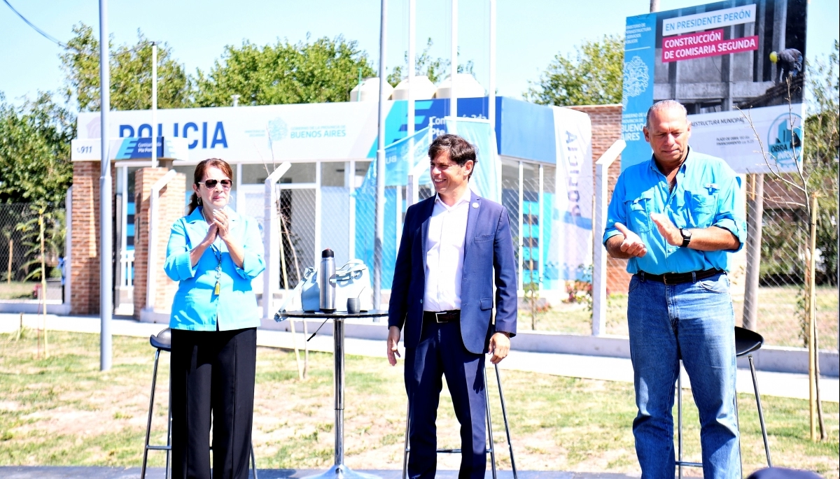 Con críticas a Vidal y a Macri, Kicillof inauguró una nueva comisaría en Guernica