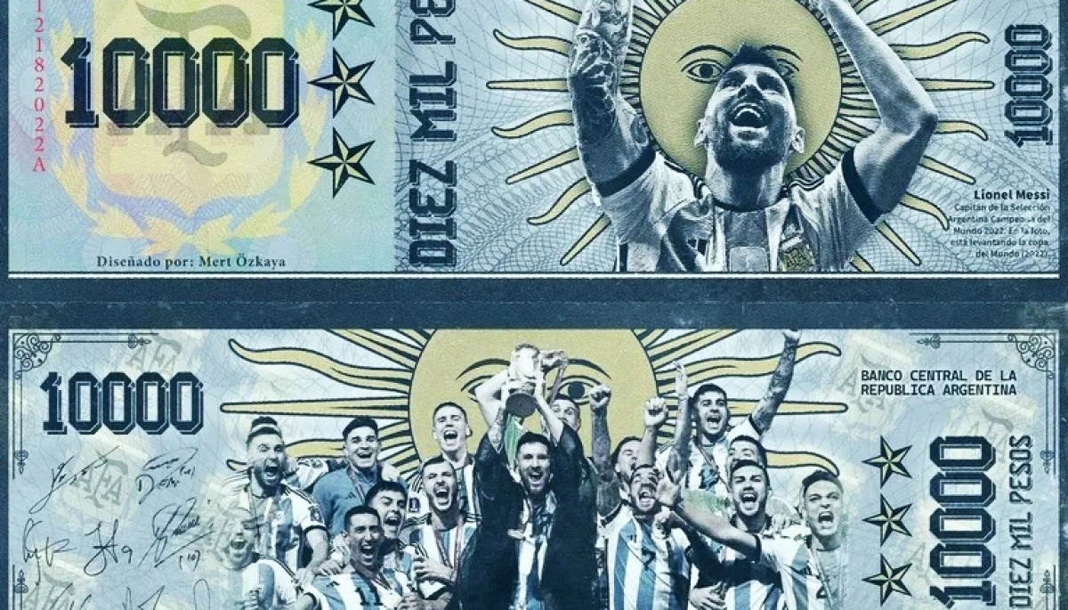 Se viene el billete de 10.000 pesos con Messi: la propuesta de Batakis que generó revuelo