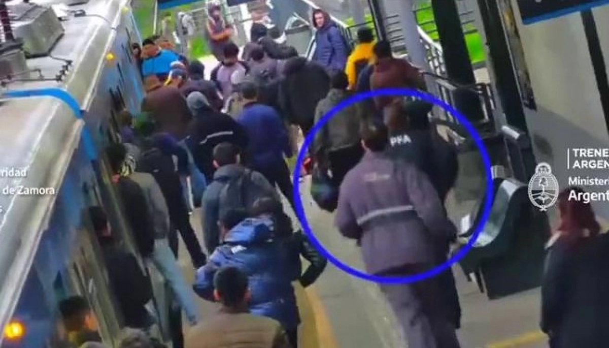 Video: pasajeros detuvieron a un hombre que arrebató un teléfono en el tren