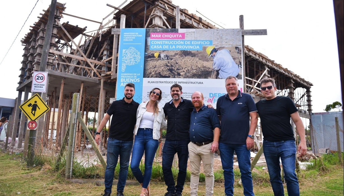 Bianco visitó a Wischnivetzky y recorrieron las obras de la Casa de Gobierno en Mar Chiquita