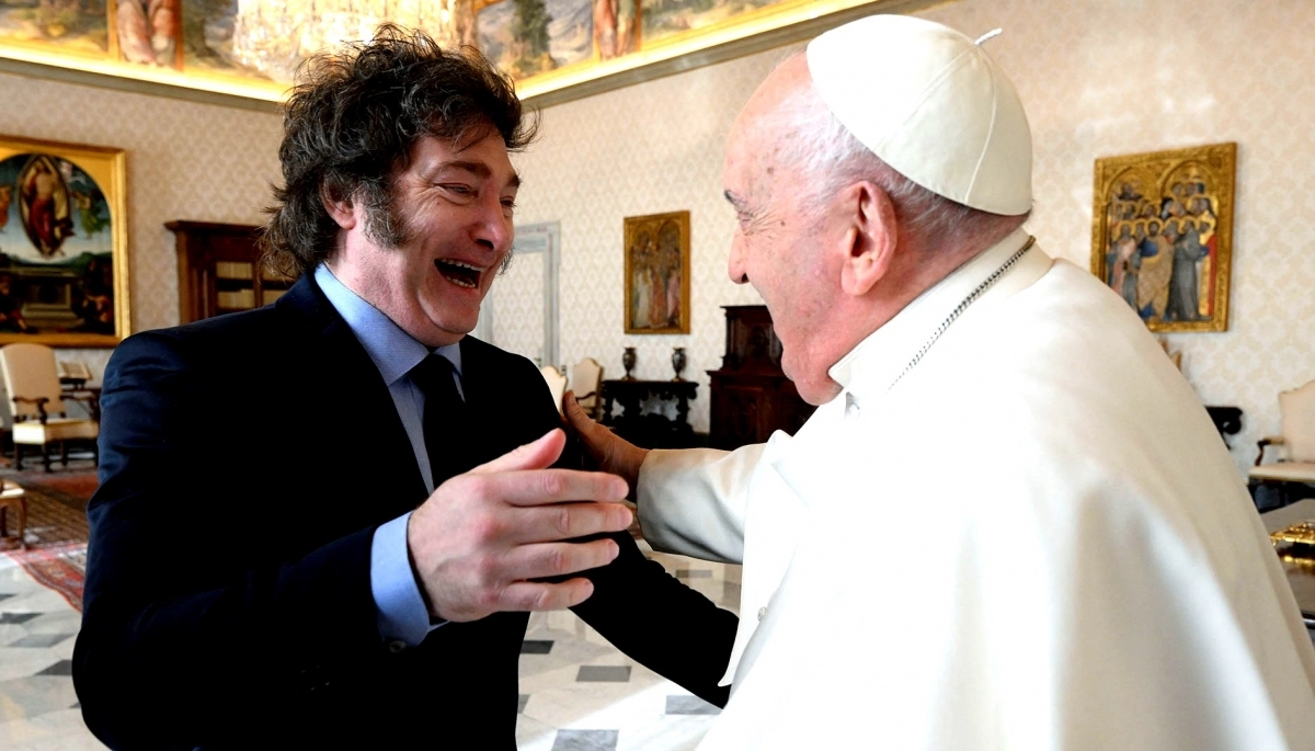 Se dio la reunión: Milei y el Papa charlaron por una hora en el Vaticano