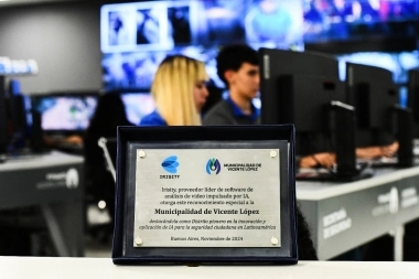 Vicente López recibió un reconocimiento internacional por aplicar la Inteligencia Artificial en seguridad