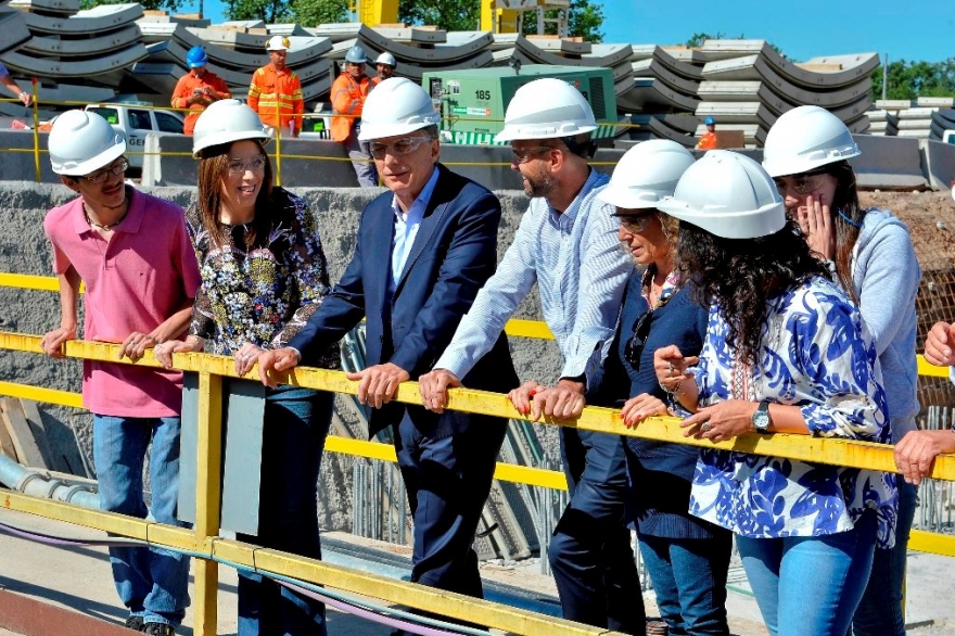 Después de la gira en China, Vidal visitó con Macri obras del Tren Sarmiento en Morón