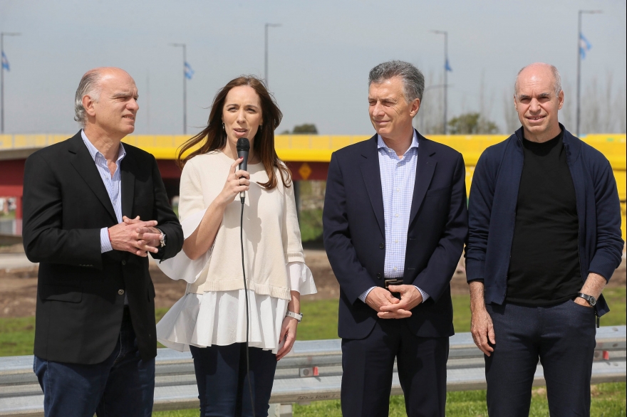 Más juntos que nunca: Macri, Vidal y Larreta inauguraron puente que une Lanús con Capital