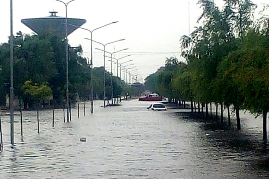Se inundó la ciudad de Pehuajó: más de 100 milímetros cayeron en menos de tres horas