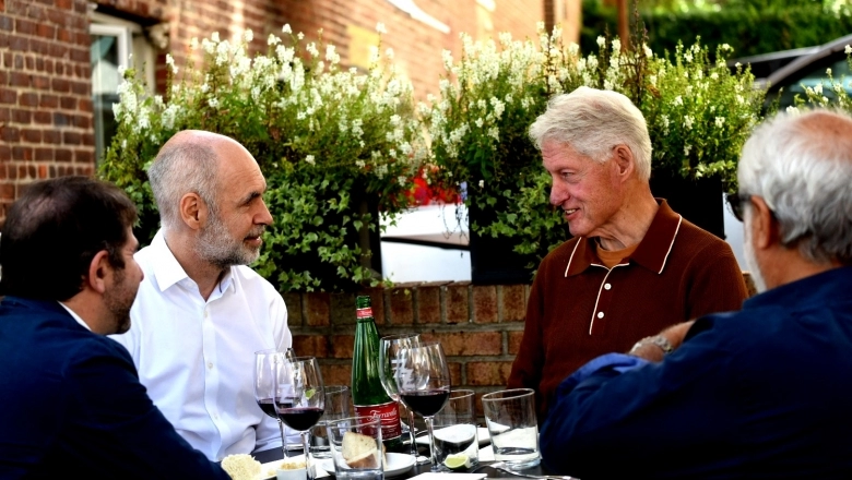 Gira por Estados Unidos: Larreta almorzó Bill Clinton en Nueva York